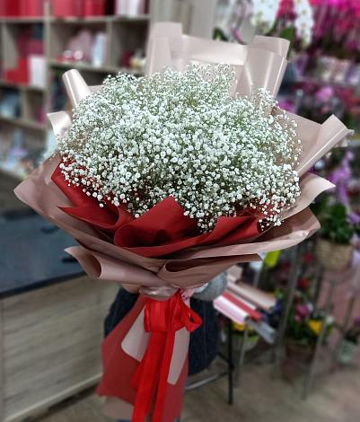 Букет цветов из: Гипсофила в Бабяково