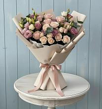 Букет цветов из:  Розы и Лизиантусы в Бабяково