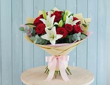 Букет цветов из:  Лилии и Розы в Бабяково