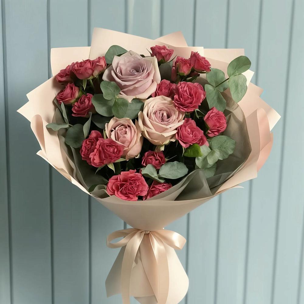 Букет цветов из: Гвоздики и Розы в Бабяково