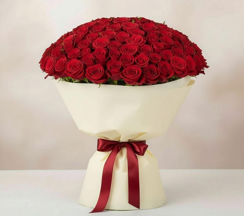 Букет 101 Красная роза Милано в Бабяково