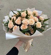 Букет Кремовые розы Латте в Бабяково