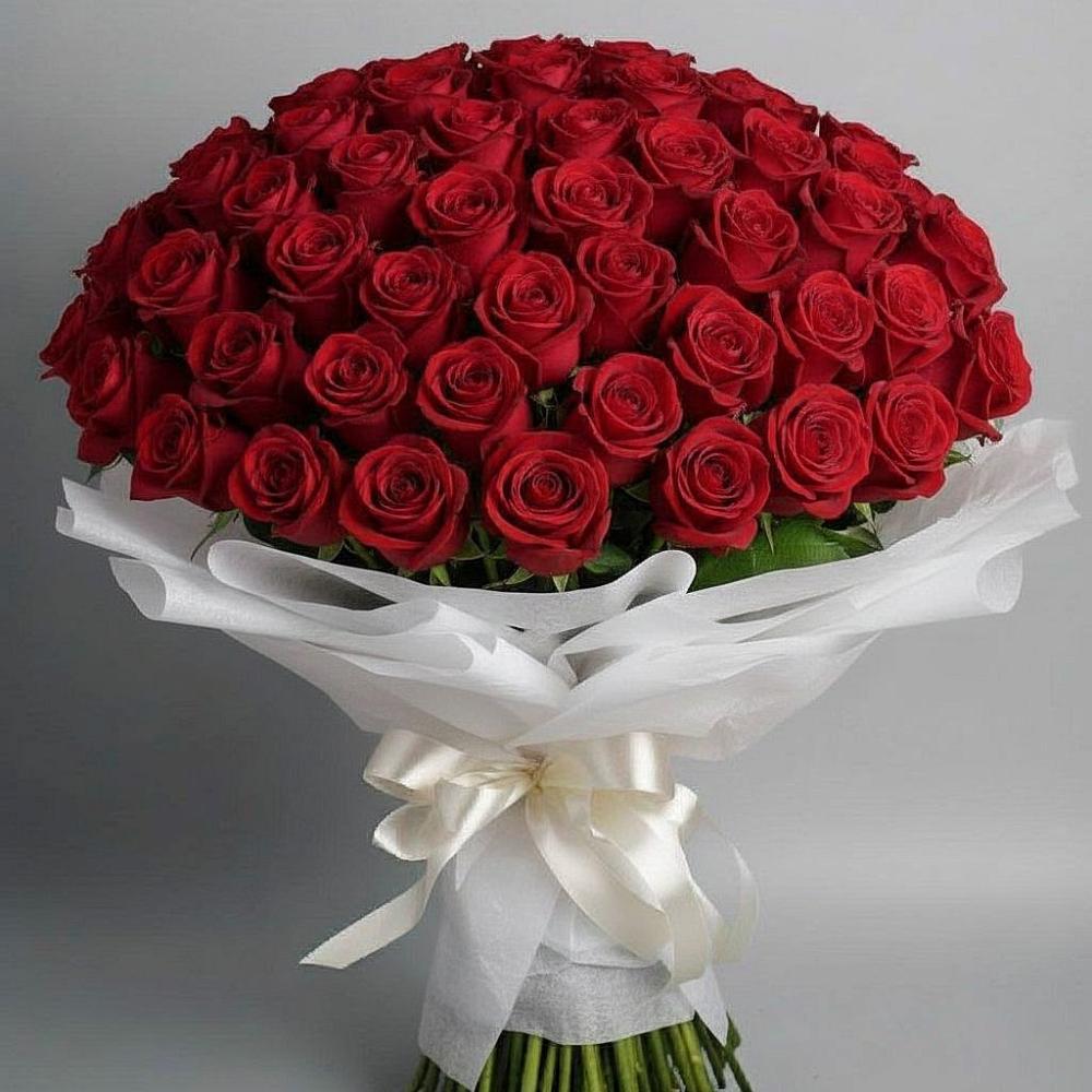 Букет 101 Красная роза Блэк Мэджик в Бабяково