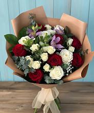 Букет цветов из:  Розы и Альстромерии #REPLACE_PRED# Бабяково