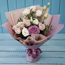 Букет цветов из:  Розы и Лизиантусы #REPLACE_PRED# Бабяково