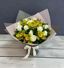 Букет цветов из:  Орхидеи и Розы в Бабяково