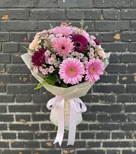 Букет цветов из:  Герберы и Хризантемы в Бабяково