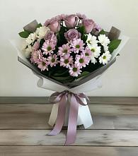 Букет цветов из:  Хризантемы и Розы в Бабяково