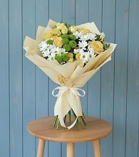 Букет цветов из:  Хризантемы и Розы #REPLACE_PRED# Бабяково