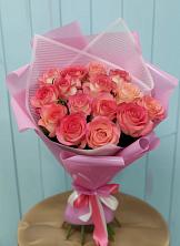 Букет 15 Розовых роз Равель в Бабяково