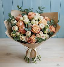 Букет цветов из:  Альстромерии и Розы в Бабяково